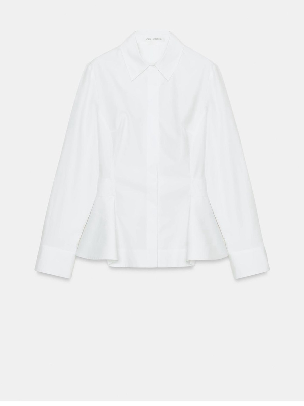 ❗️BUY NOW-WILL BE REMOVED on 9/3❗️ZARA ZW COLLECTION PEPLUM POPLIN SHIRT - Picture 7 of 9